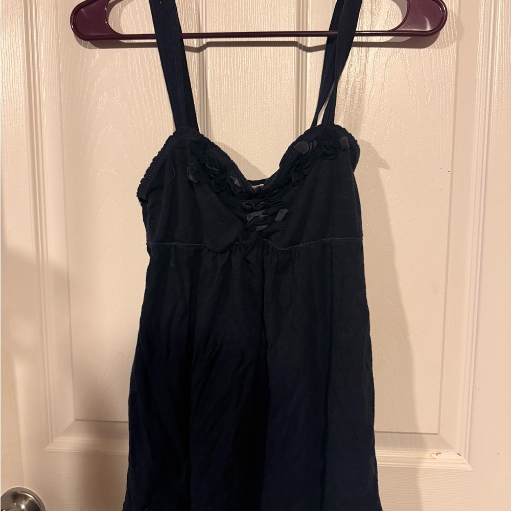 Abercrombie & Fitch Black Tank Top with Decorative Trim